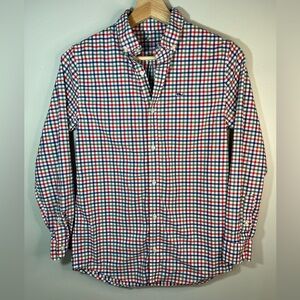 Vineyard Vines Red Blue Green Performance Button Down Shirt Boy’s M (12-14)